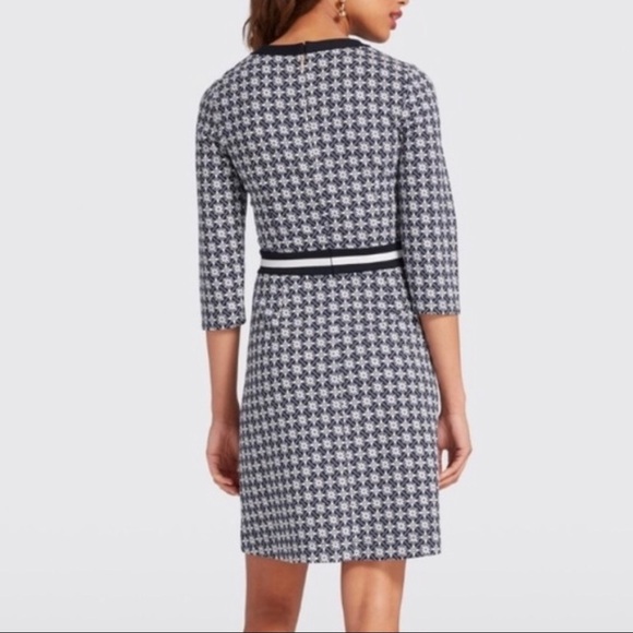 NWT Draper James Honeycomb Nassau Navy Ponte Floral Dress L - Picture 3 of 16